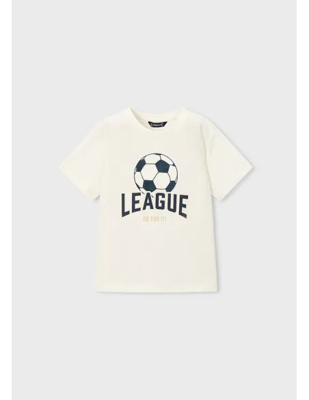 Camiseta m/c "league" - Nata      
