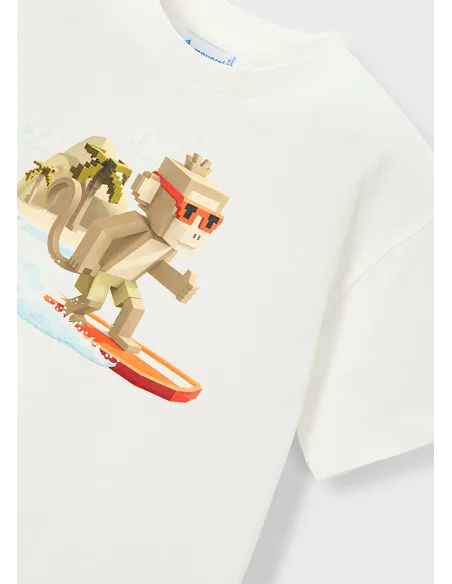 Camiseta m/c mono -surf - Nata      