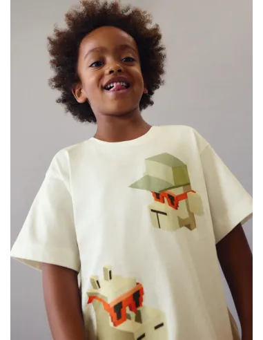 Camiseta m/c mix and match - Nata      