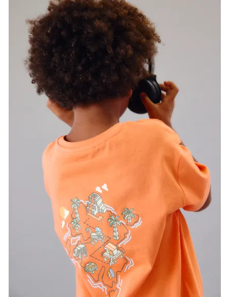 Camiseta m/c mix and match - Naranja   