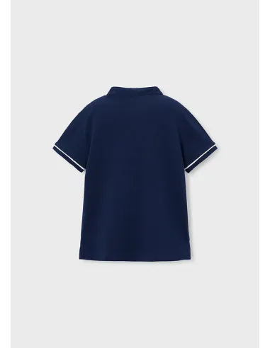 Polo m/c cuello mao - Marino    