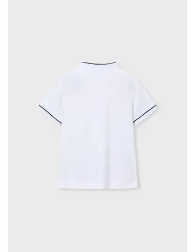 Polo m/c cuello mao - Blanco    