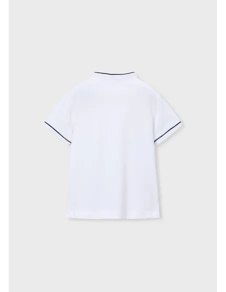 Polo m/c cuello mao - Blanco    