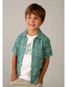 Camisa m/c estampada - Alga      