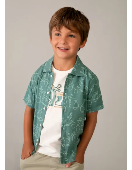 Camisa m/c estampada - Alga      