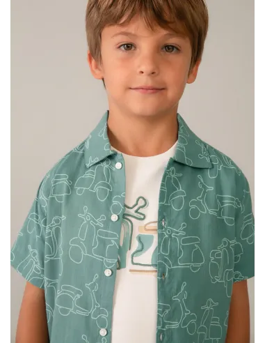 Camisa m/c estampada - Alga      