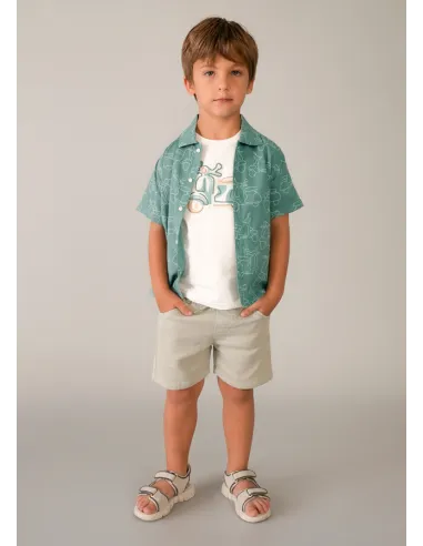 Camisa m/c estampada - Alga      