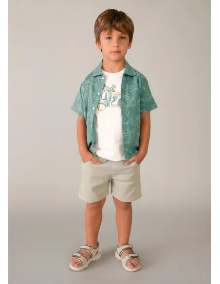 Camisa m/c estampada - Alga      