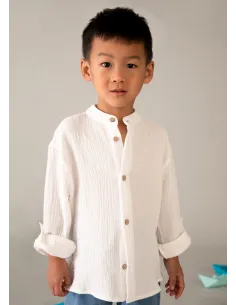 Camisa m/l bambula - Nata      