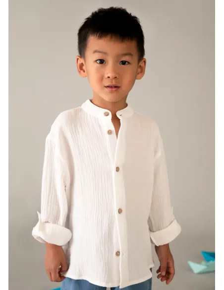 Camisa m/l bambula - Nata      