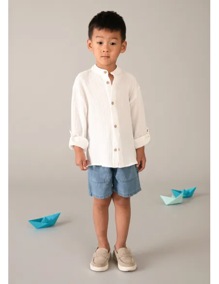 Camisa m/l bambula - Nata      