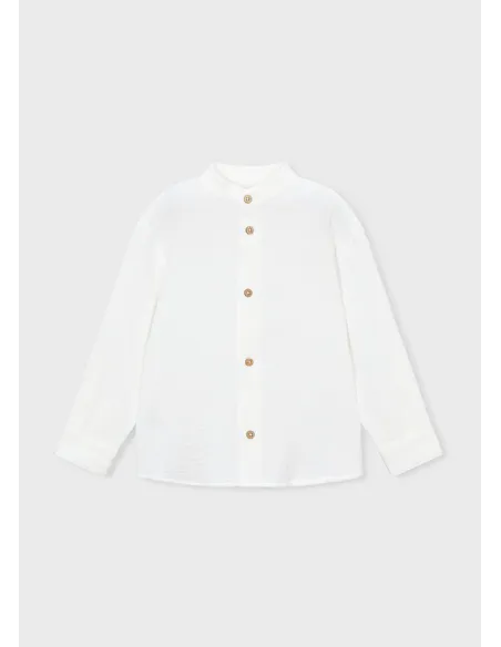 Camisa m/l bambula - Nata      