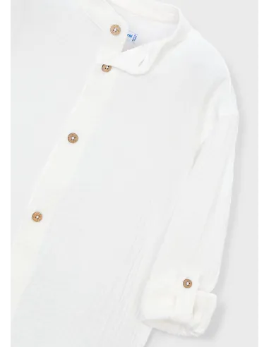 Camisa m/l bambula - Nata      