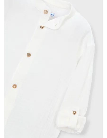 Camisa m/l bambula - Nata      