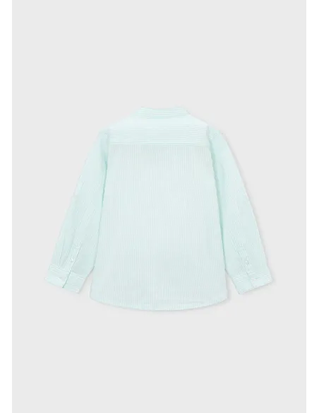 Camisa m/l c/mao rayas - Menta     