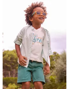 Bermuda lino relaxed - Alga      