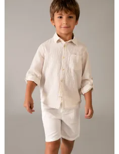 Bermuda lino relaxed - Nata      