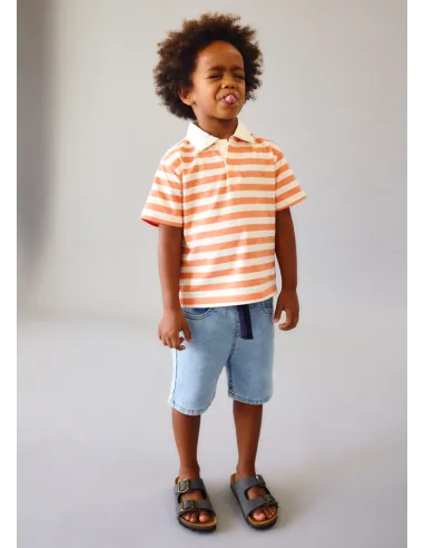 Bermuda soft denim jogger - Claro     