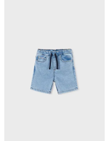 Bermuda soft denim jogger - Claro     