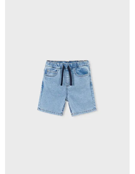 Bermuda soft denim jogger - Claro     