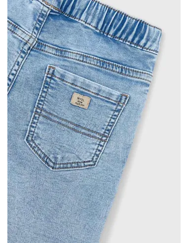 Bermuda soft denim jogger - Claro     