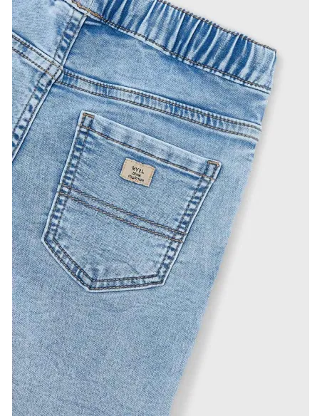 Bermuda soft denim jogger - Claro     