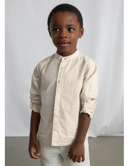 Conj. bermuda lino suiting - Avena     