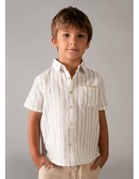 Conj. bermuda lino suiting - Mocca     