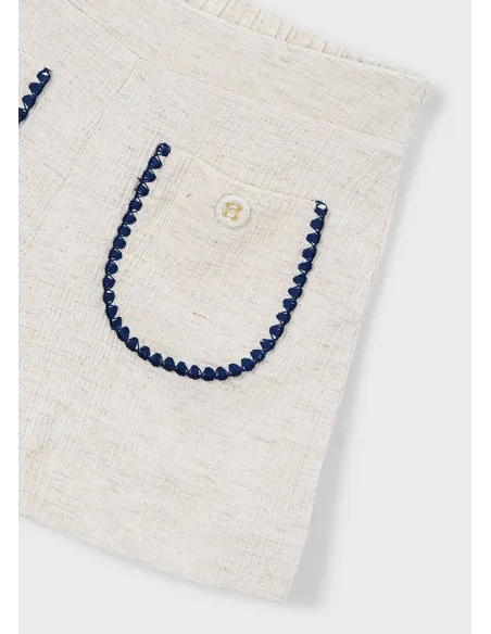 Pantalon corto bolsillos - Lino      