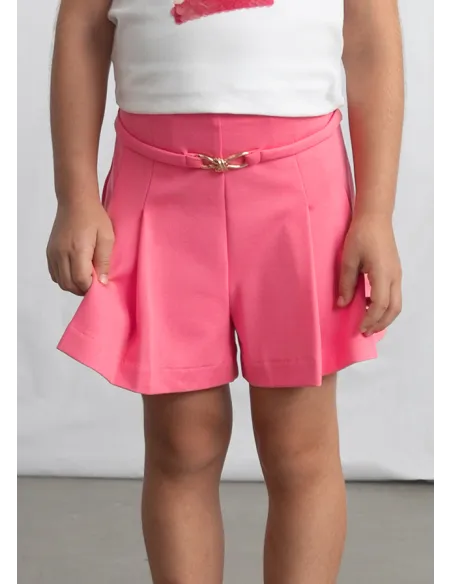 Pantalon corto punto roma - Geranio   