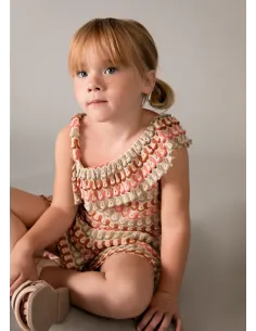 Conj. short punto fantasia - Mandarina 