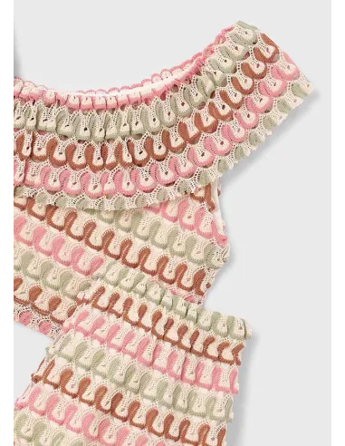 Conj. short punto fantasia - Mandarina 