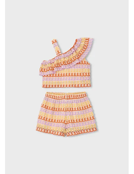 Conj. short punto fantasia - Lilac     