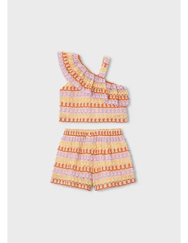 Conj. short punto fantasia - Lilac     