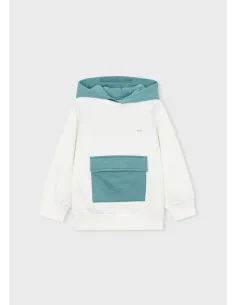 Pullover combinado - Nata-alga 