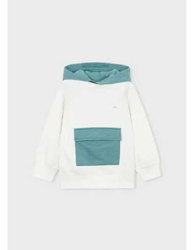 Pullover combinado - Nata-alga 