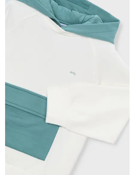 Pullover combinado - Nata-alga 