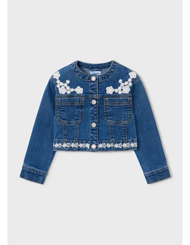 Cazadora denim guipur - Oscuro    