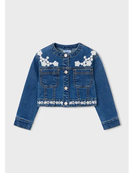 Cazadora denim guipur - Oscuro    