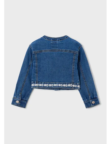 Cazadora denim guipur - Oscuro    