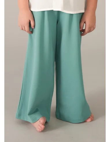 Pantalon largo punto roma - Menta     