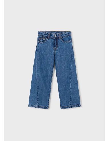 Pantalon largo denim fluido - Oscuro    