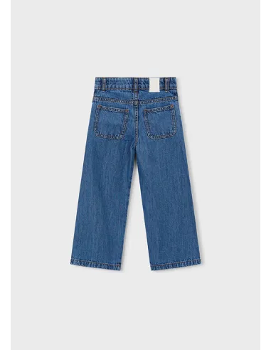 Pantalon largo denim fluido - Oscuro    