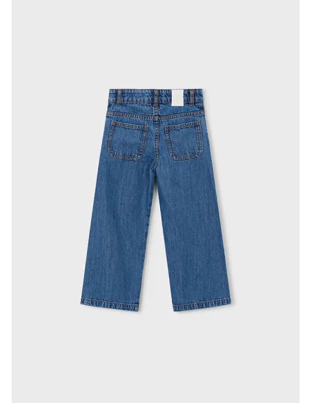 Pantalon largo denim fluido - Oscuro    