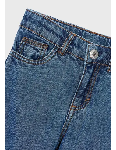 Pantalon largo denim fluido - Oscuro    