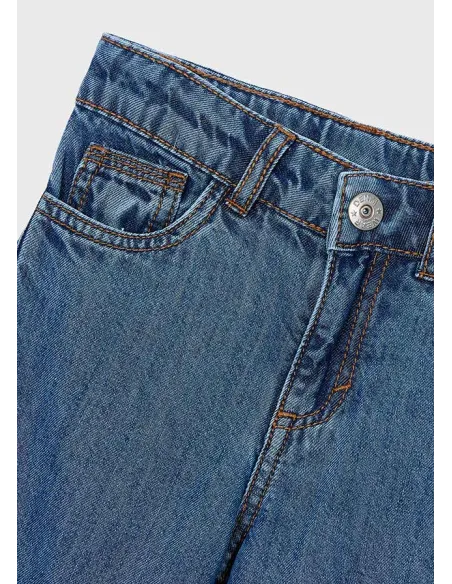 Pantalon largo denim fluido - Oscuro    