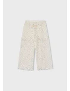 Pantalon largo crochet - Garbanzo  