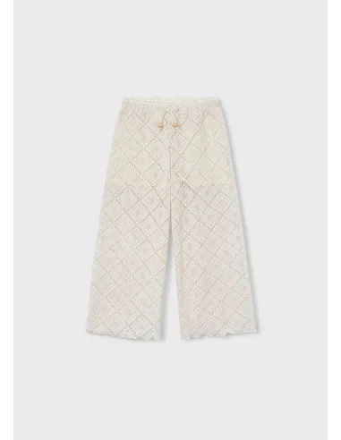 Pantalon largo crochet - Garbanzo  