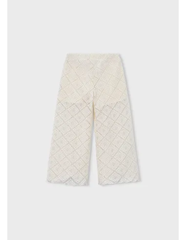 Pantalon largo crochet - Garbanzo  