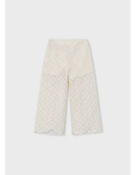 Pantalon largo crochet - Garbanzo  